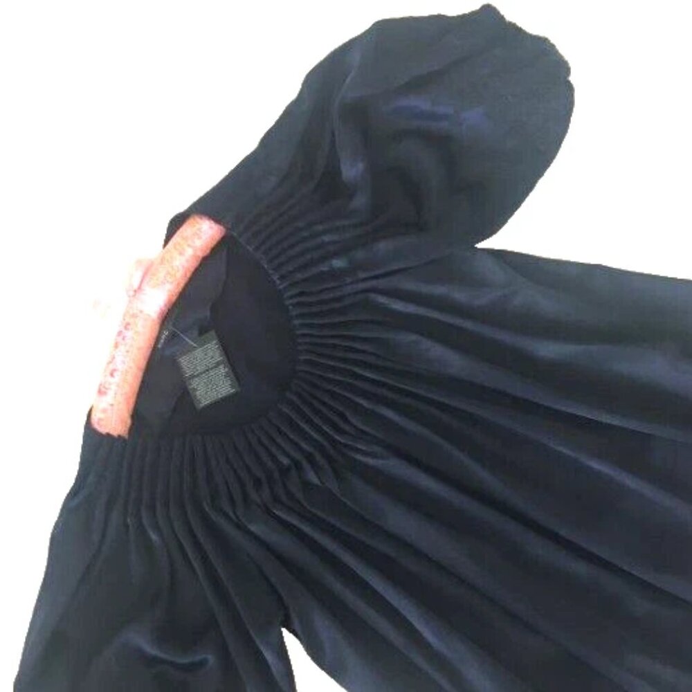 ✨ Luxe Designer MARC JACOBS Tunic Dress Navy Blue Flower Embroidery 3/4 Sleeve ✨